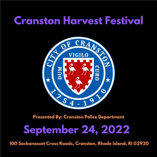 Cranston Harvest Festival 9/24/22 From 10:00-4pm